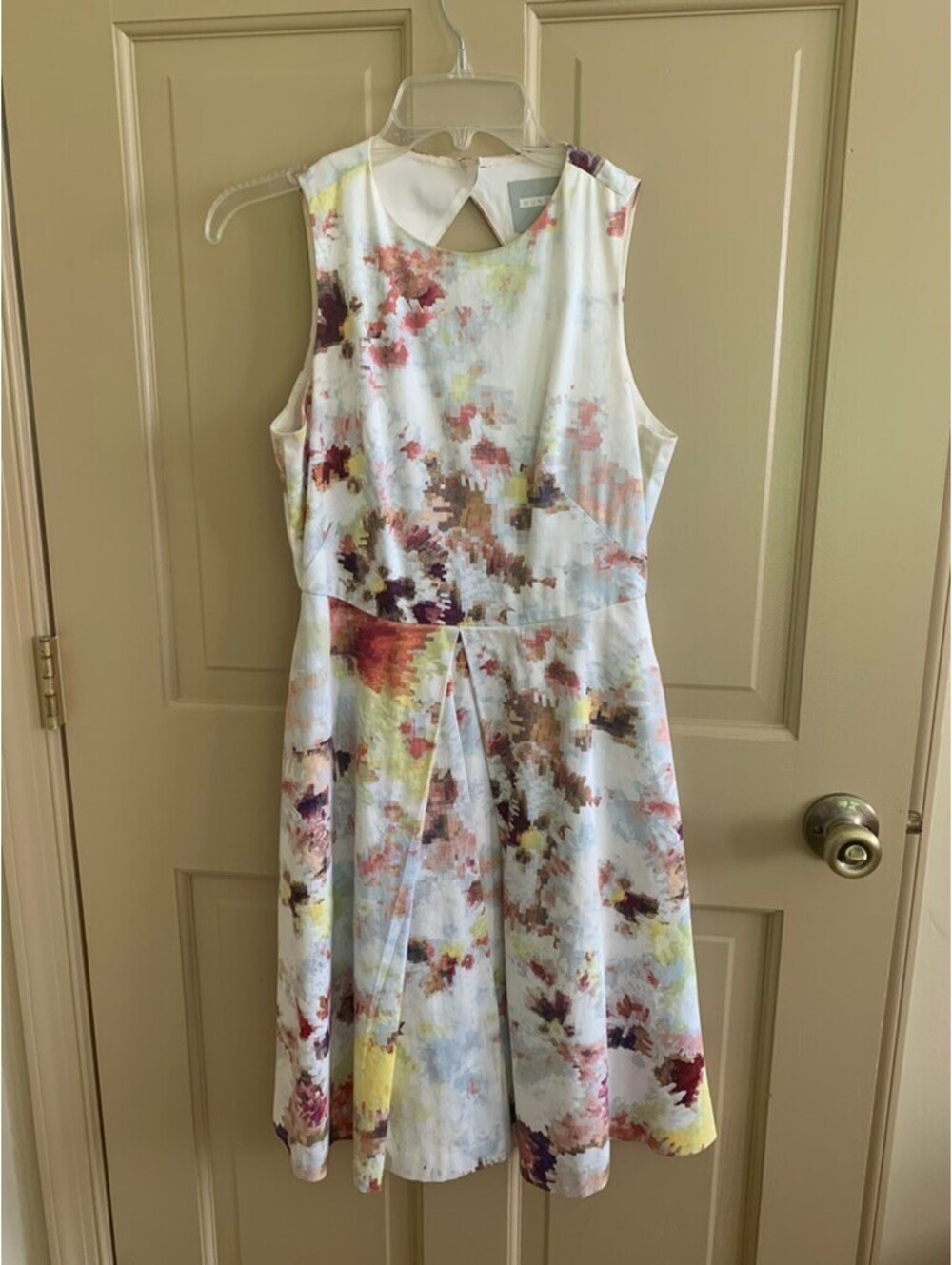 Hunter Bell NY Size 0 Watercolor Floral Print Fit and Flare Dress - Picture 5 of 8